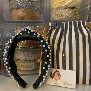NWOT Lele Sadoughi Jet Faux Leather Headband